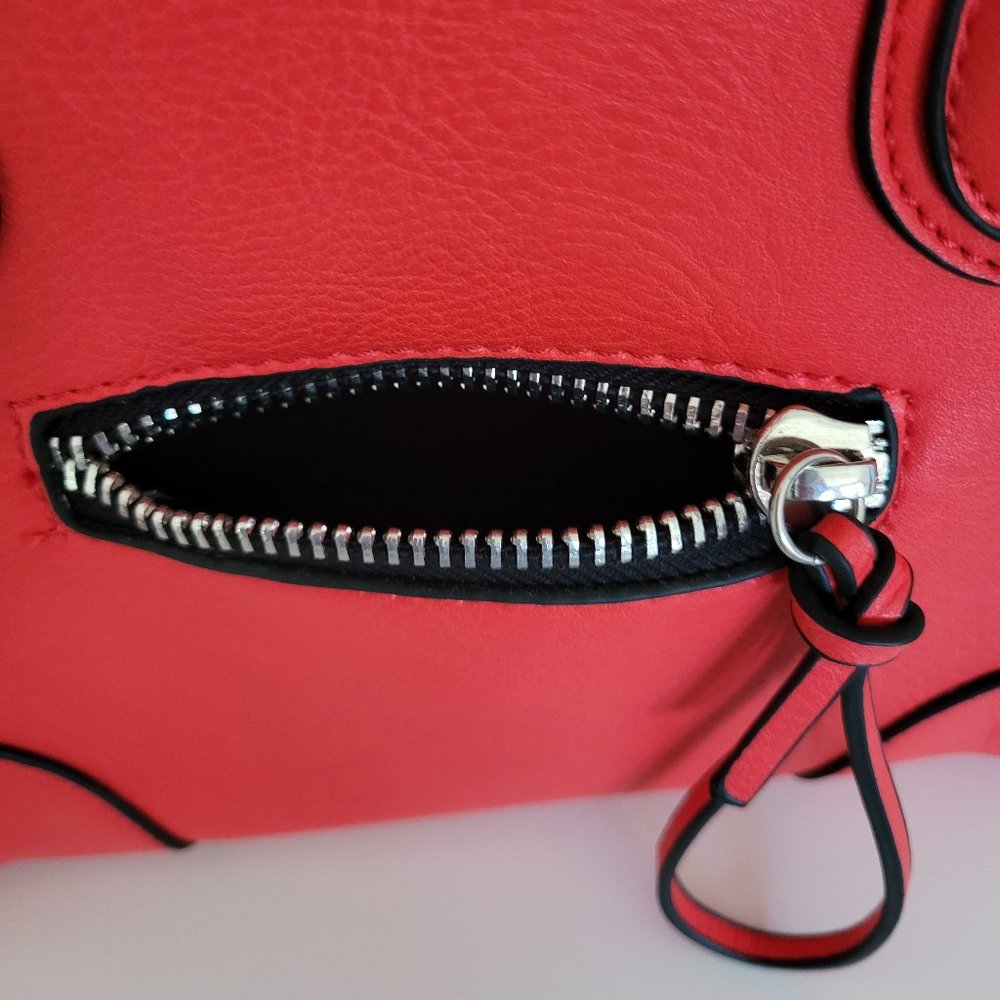 Parfois Red Vegan Faux Leather Medium Cross Body Bag, Tote Handles, GUC - Picture 7 of 12